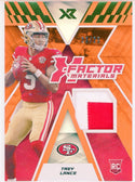 Trey Lance 2021 Panini Xr X-Factor Materials Rookie Card #XFM-TLA