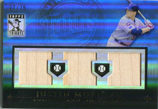 Justin Morneau 2010 Topps Tribute Bat Card /75