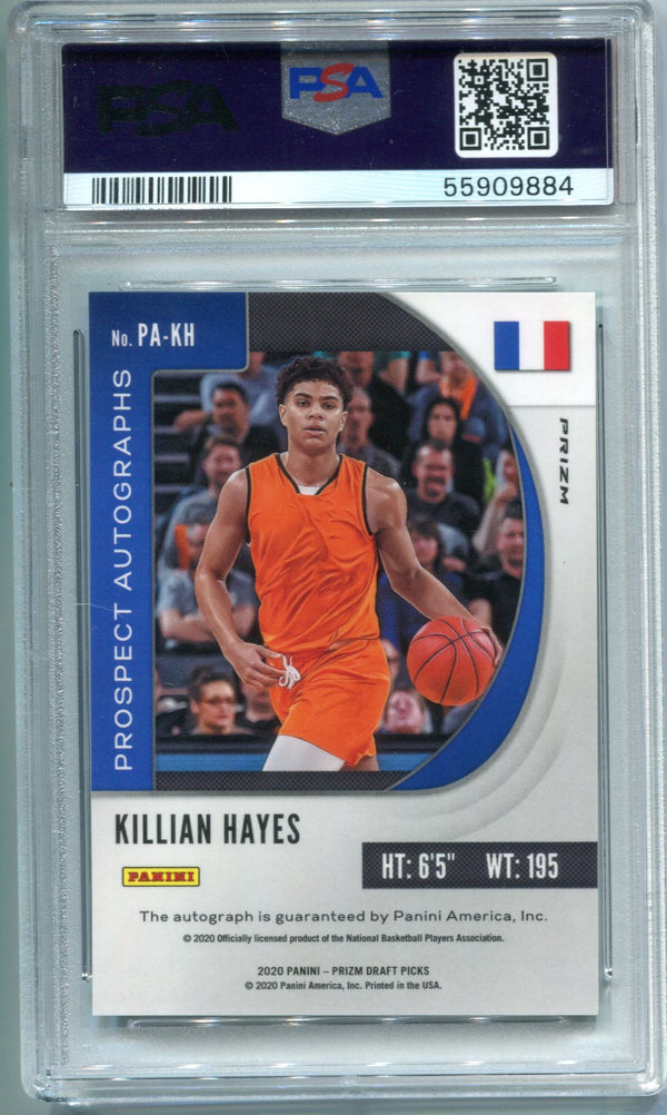 Killian Hayes 2020 Panini Prizm Draft Picks #pakh Green Prizm PSA 10 Auto 10 Card