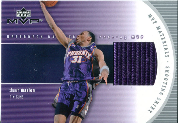 Shawn Marion 2002 Upper Deck Game Worn Shooting Shirt Card