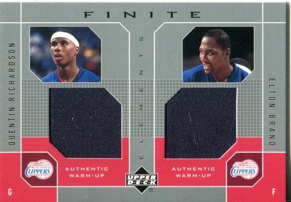 Quentin Richardson and Elton Brand 2002 Upper Deck Game Worn Warm Ups Card