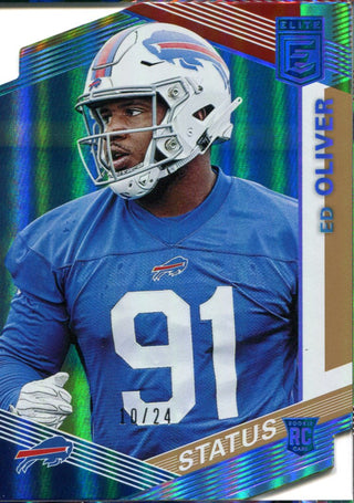 Ed Oliver 2019 Panini Donruss Elite Status Rookie Card