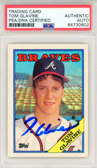 Tom Glavine Autographed 1988 Topps Card #779 (PSA Auto)