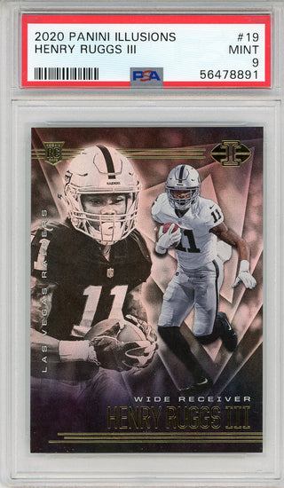 Henry Ruggs III 2020 Panini Illusion Rookie Card #19 (PSA)