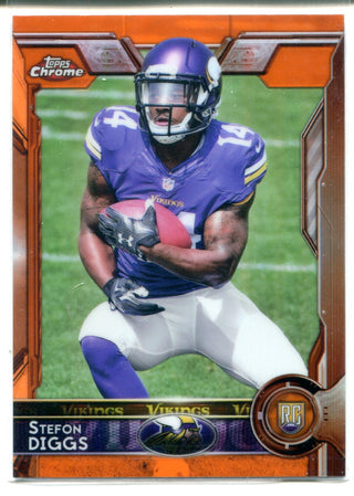 Stefon Diggs 2015 Topps Chrome Orange Rookie Card