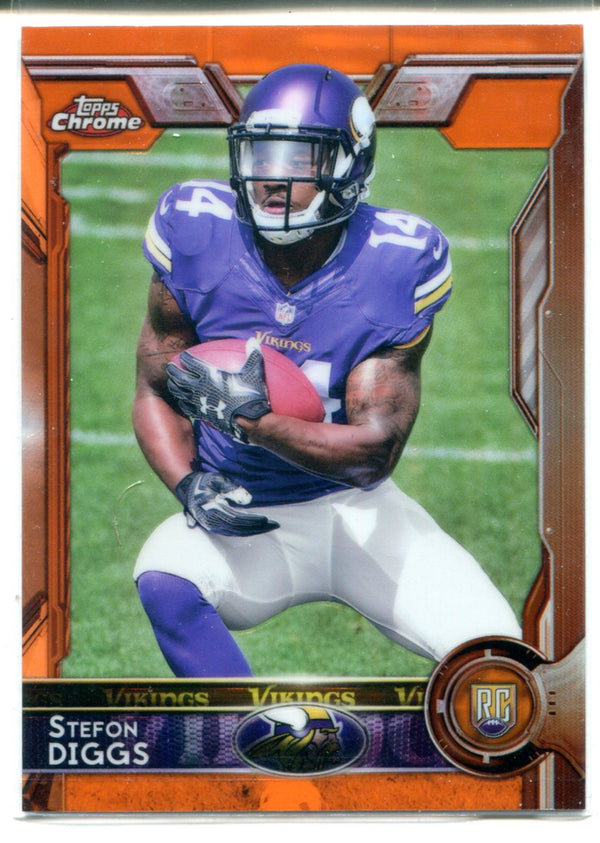 Stefon Diggs 2015 Topps Chrome Orange Rookie Card