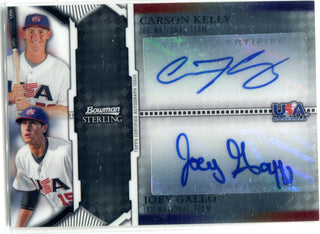 Joey Gallo & Carson Kelly 2011 Bowman Sterling Dual Autographed Card #68/299