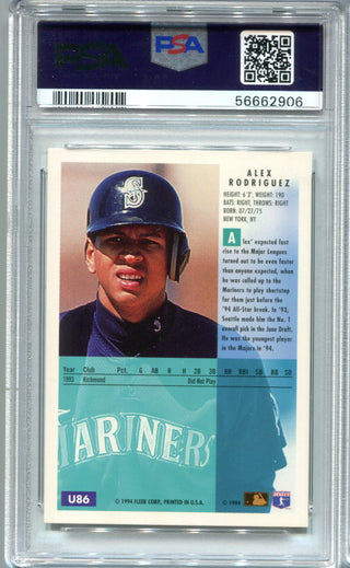 Alex Rodriguez 1994 Fleer Update #U86 PSA Mint 9 Card