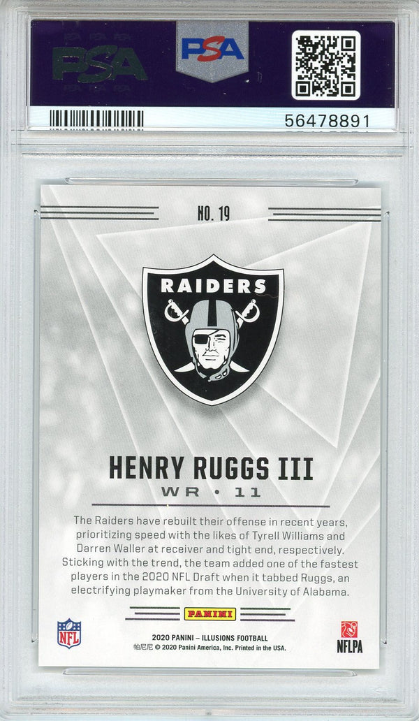 Henry Ruggs III 2020 Panini Illusion Rookie Card #19 (PSA)