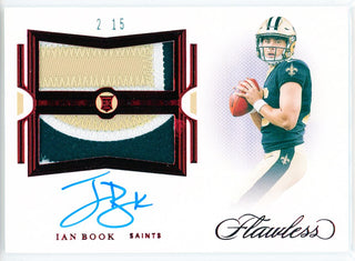 Ian Book Autographed 2021 Panini Flawless Rookie Patch Card #RDPA-IBO