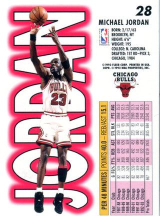 Michael Jordan 1993 Fleer #28 Card