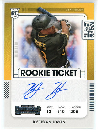 Ke'Bryan Hayes Autographed 2021 Panini Contenders Rookie Ticket Card #140