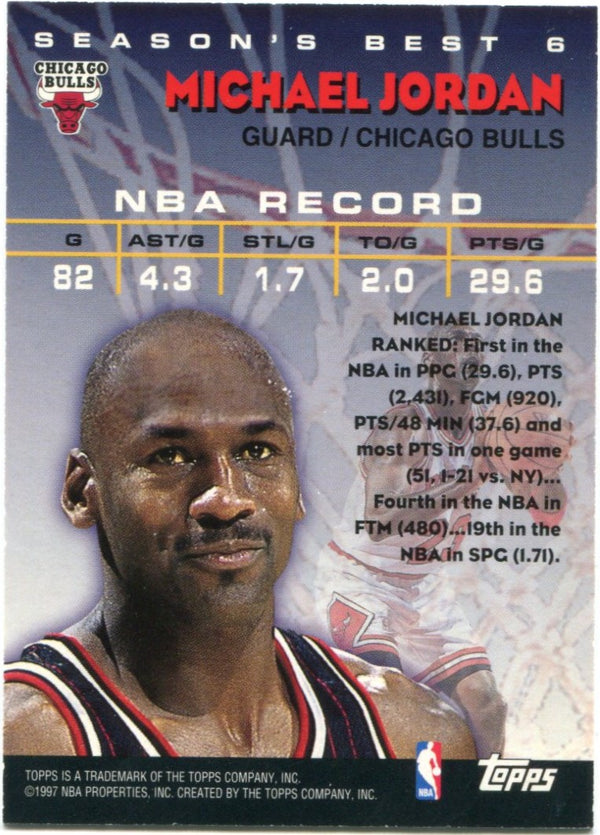 Michael Jordan 1997 Topps Shooting Stars