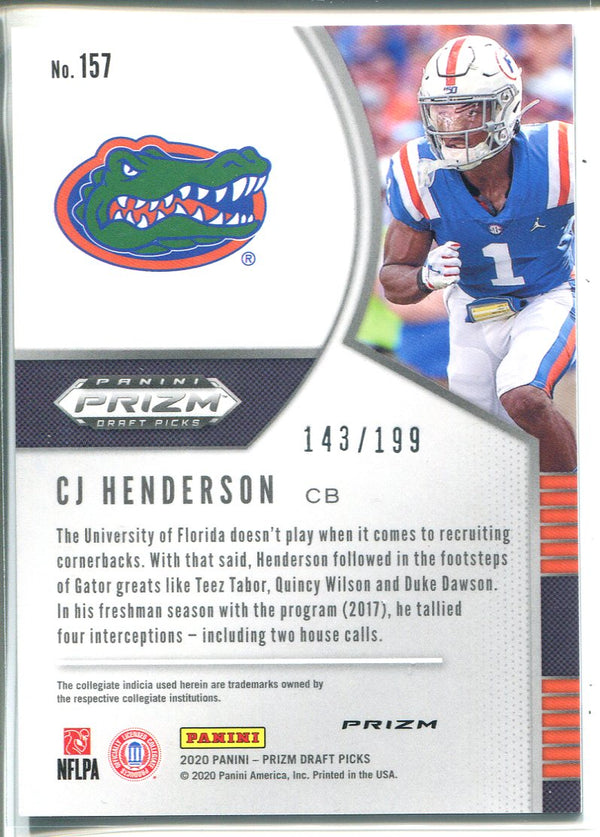 CJ Henderson 2020 Prizm Draft Picks Green & Purple Rookie Card 143/199