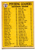 NL Pitching Leaders 1970 Topps Card #69