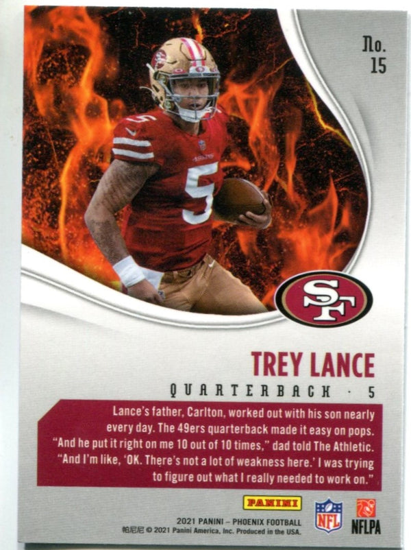 Trey Lance 2021 Panini Mosaic Heat Wave #15 Card