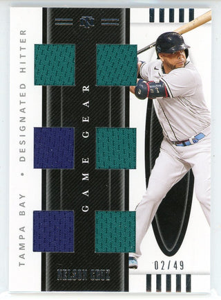 Nelson Cruz 2021 Panini National Treasures Game Gear Patch Card #GG6-NC