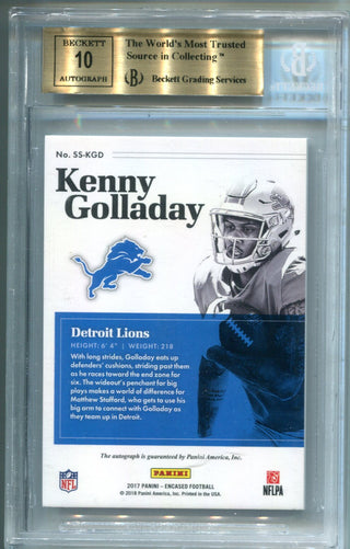 Kenny Golladay 2017 Panini Encased Scripted Sigs Auto Card (BGS MINT 9.5) /75