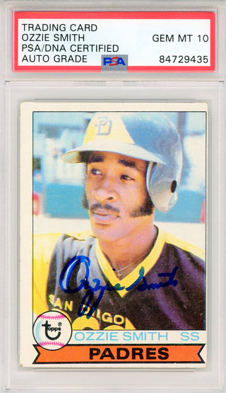 Ozzie Smith Autographed 1979 Topps Card #116 (PSA Auto Gem Mt 10)