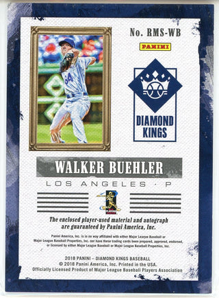 Walker Buehler Autographed 2018 Panini Diamond Kings Rookie Patch Card #RMS-WB