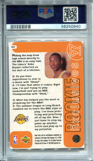 Kobe Bryant 1996 Upper Deck Rookie Exclusives Card (PSA)