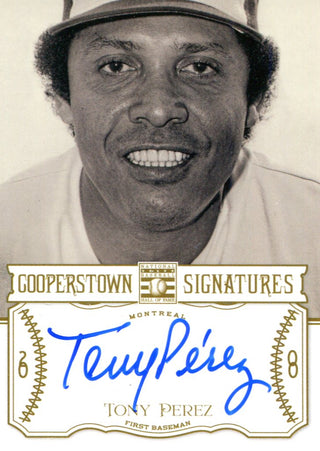 Tony Perez Autographed Panini Card #97/99