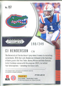 CJ Henderson 2020 Prizm Draft Picks Green & Yellow Rookie Card 190/249