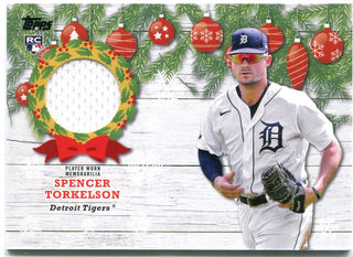 Spencer Torkelson Topps Holiday Mega Box Jersey Card