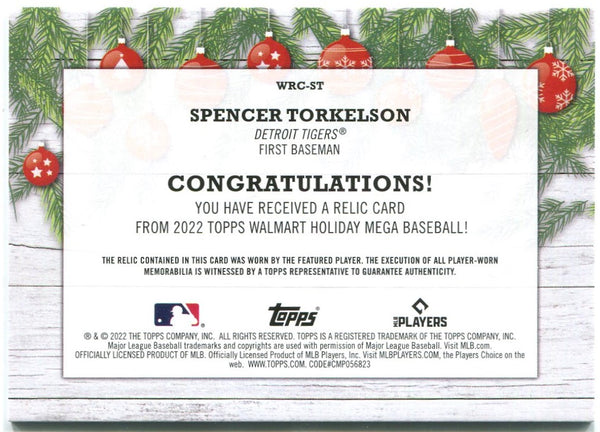 Spencer Torkelson Topps Holiday Mega Box Jersey Card