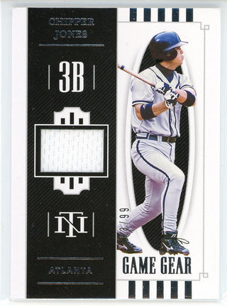 Chipper Jones 2021 Panini National Treasures Game Gear Patch Card #GG-CJ