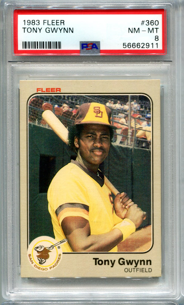 Tony Gwynn 1983 Fleer #360 PSA NM-MT 8 Card