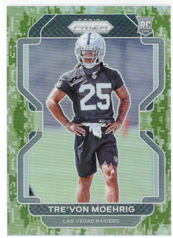 Tre'Von Moehrig 2021 Panini Prizm Camo Rookie Card #393