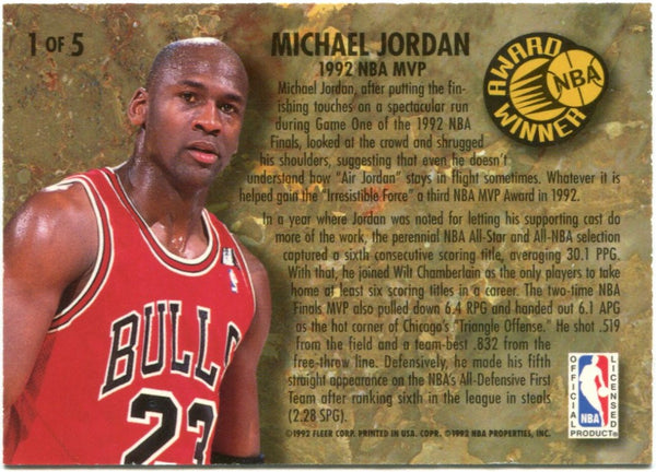 Michael Jordan Fleer Ultra Award Winner 1992