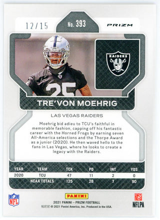 Tre'Von Moehrig 2021 Panini Prizm Camo Rookie Card #393