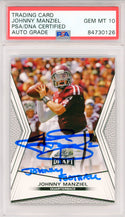 Johnny Manziel "Johnny Football" Autographed 2014 Leaf Draft Rookie Card #JMI (PSA Auto Gem Mt 10)