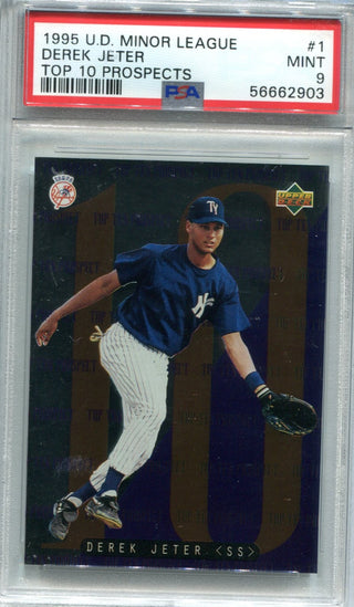 Derek Jeter 1995 Upper Deck Minor League Prospects #1 PSA 9 Card