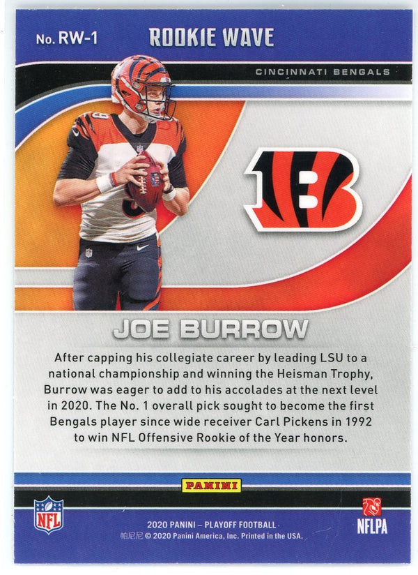 Joe Burrow 2020 Panini Playoff Rookie Wave Card #RW-1