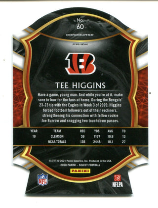 Tee Higgins 2020 Panini Select #60 Concourse Lime Green Prizm RC