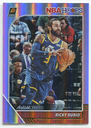 Ricky Rubio 2019-20 Panini Hoops Artist Proof Insert Card