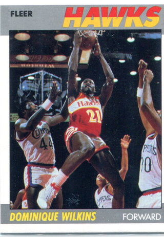 Dominique Wilkins 1987 Fleer Unsigned Card