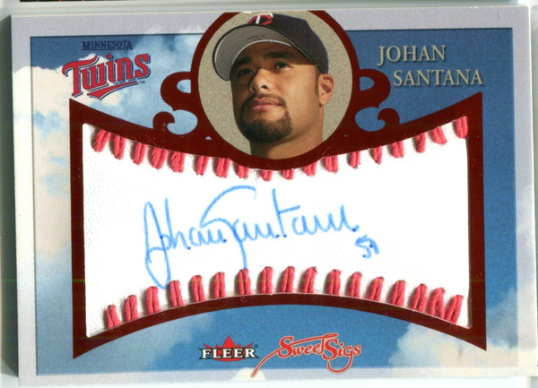 Johan Santana Autographed Fleer Card