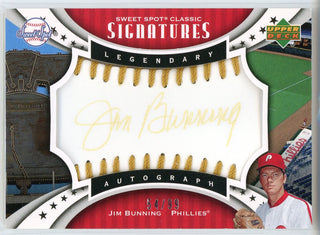 Jim Bunning Autographed 2007 Upper Deck Sweet Spot Classic Signatures Card #SPS-JI