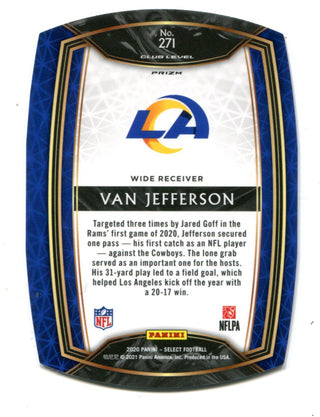 Van Jefferson 2020 Panini Select #271 Club Level Red Prizm RC