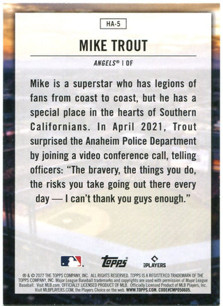 Mike Trout Topps Orange County Home Field Advantage