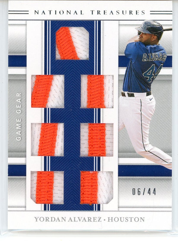 Yordan Alvarez 2020 Panini National Treasures Game Gear Patch Card #GGMS-YA