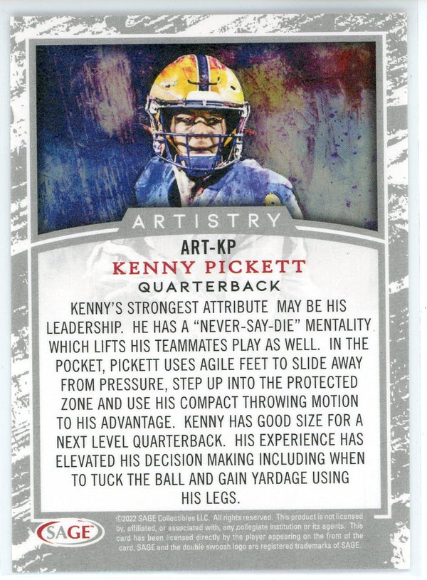 Kenny Pickett 2022 Sage Artistry Rookie Card #ART-KP