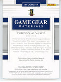 Yordan Alvarez 2020 Panini National Treasures Game Gear Patch Card #GGMS-YA