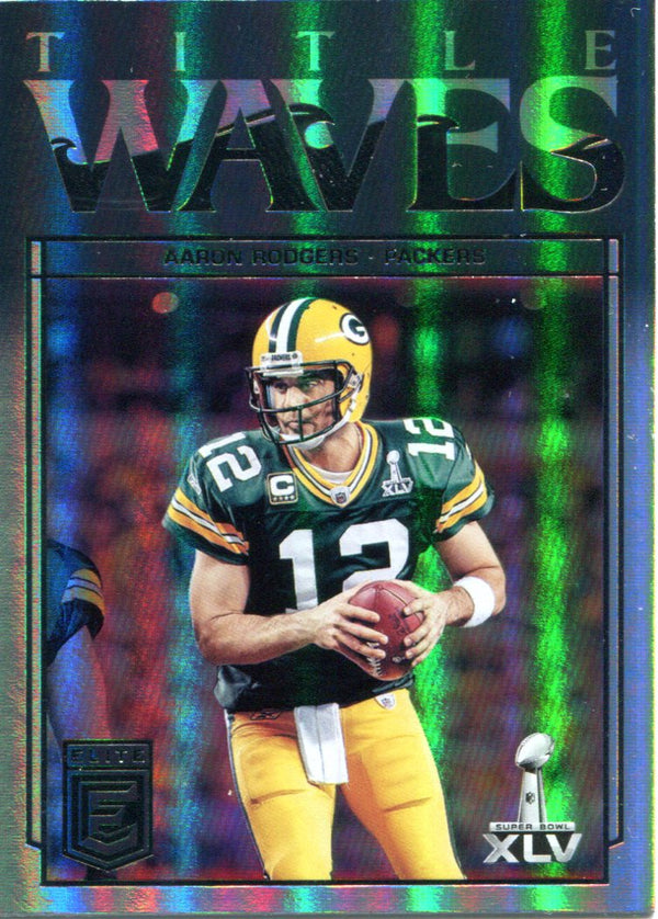 Aaron Rodgers 2018 Panini Donruss Elite Title Waves Insert Card