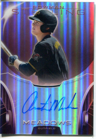 Austin Meadows Autographed Bowman Sterling Card #27/99