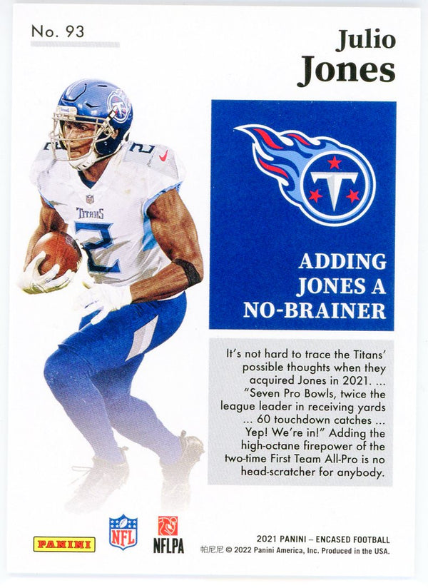 Julio Jones 2021 Panini Encased Blue card #93